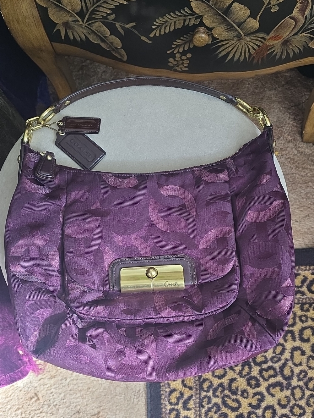 Coach Kristin Op Art Hobo Bag